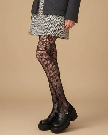 Heart Sheer Tights