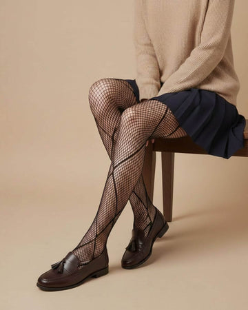 Tights - Cross Net & Big Cross